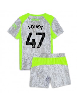 Manchester City Phil Foden #47 Dječji Rezervni Dres kompleti 2025-26 Kratak Rukavima (+ kratke hlače)